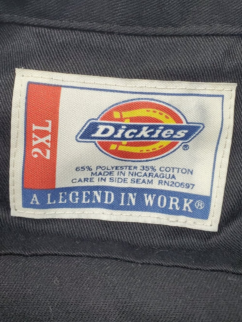 Dickies 2XL Black Long Sleeve Workwear Button Up Shirt - Picture 3 of 7